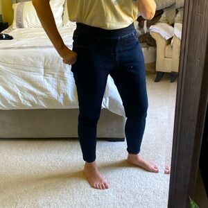 Pull On Basic Dark Denim Jeans